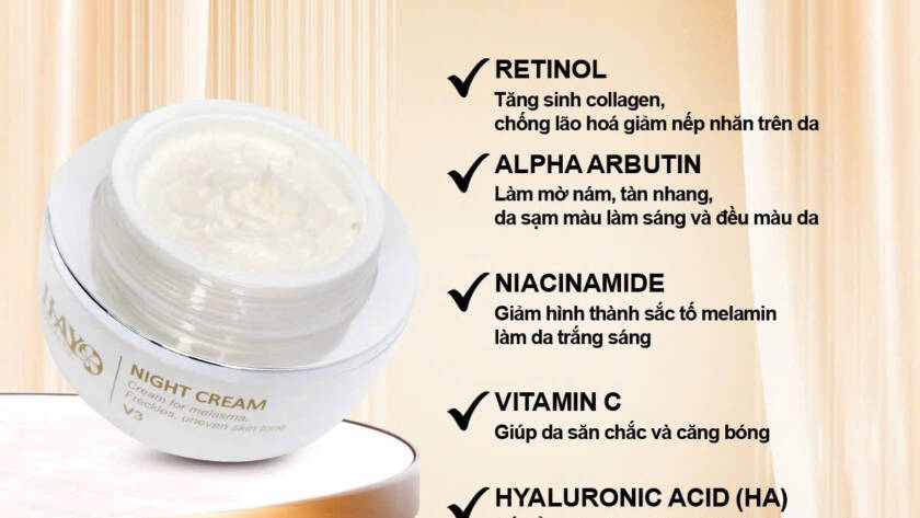 Các hoạt chất trị nám trong mỹ phẩm Hayo